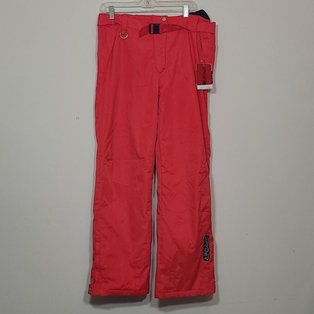 Spyder Snow Ski  Pants With Suspender Red  Size Xl